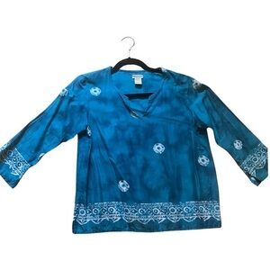 Sportif 3/4 Sleeve Boho Blouse